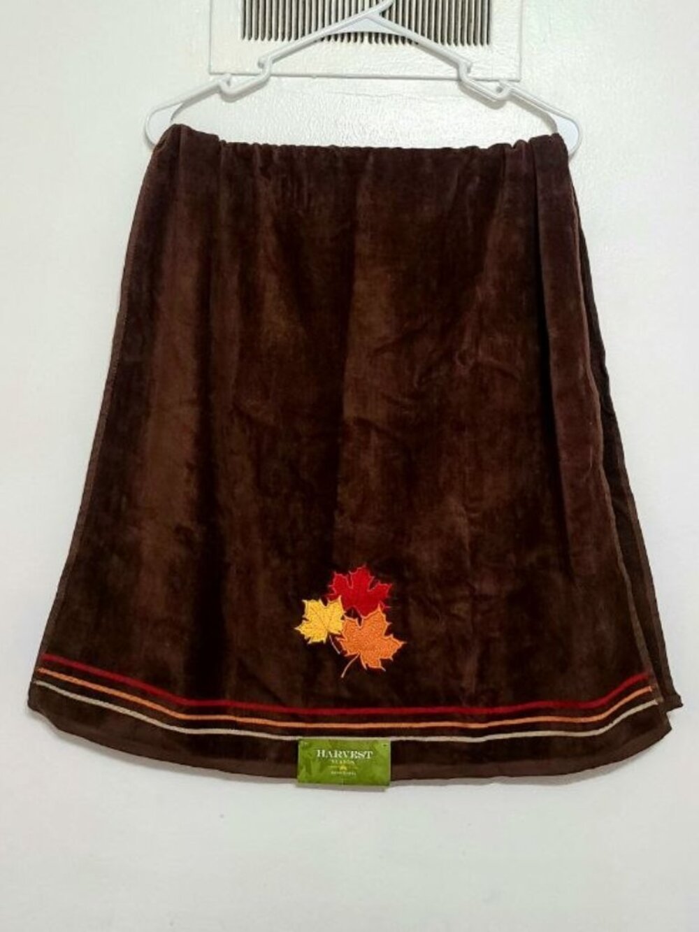 Autumn Leaves Embroidered Towel
